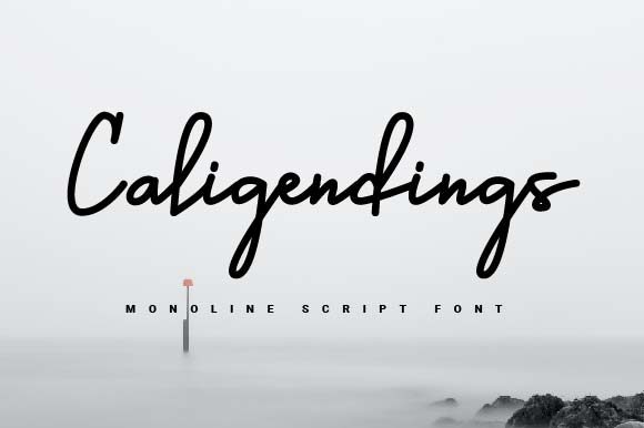 Caligendings: A Dainty Handwritten Font for Crafters