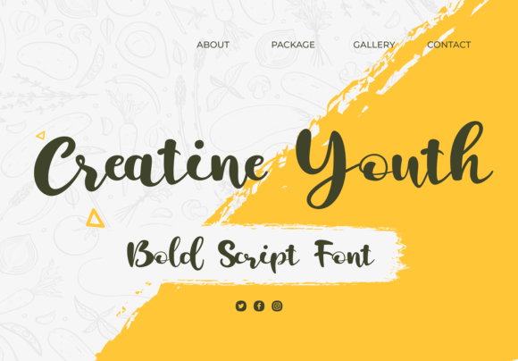 Creatine Youth: A Versatile Script Font for Web Design