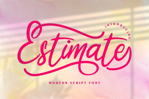 Estimate: A Handwritten Font for Modern Web Design