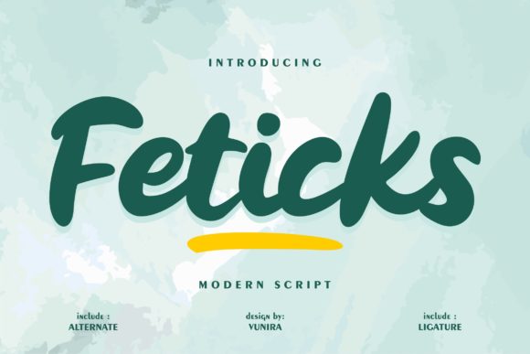 Feticks: A Bold Handwritten Font for Modern Branding