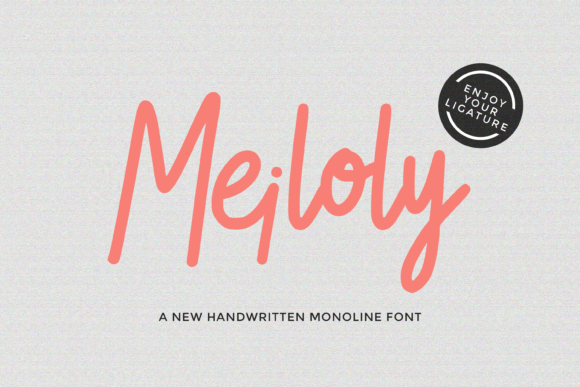 Meiloly: A Sweet Brushed Handwritten Font for Branding
