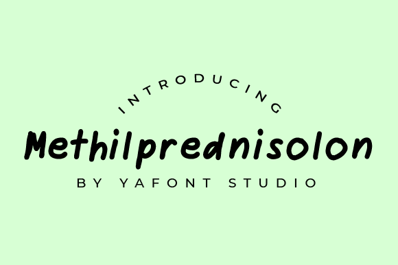 Methilprednisolon: A Handwritten Font for Editorial Design