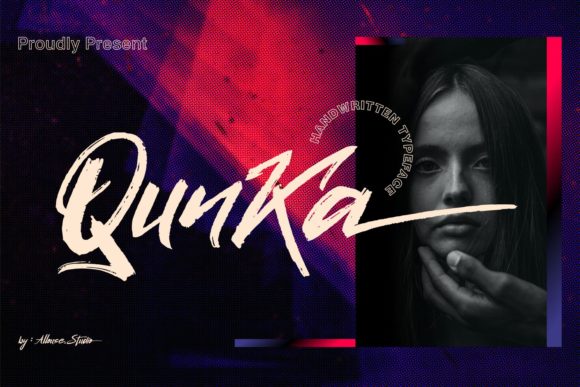 Qunka: A Dramatic Handwritten Font for Editorial Design