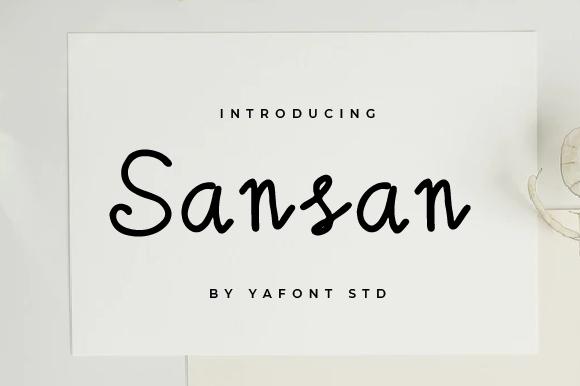 Sansan: A Delicate Handwritten Font for Romantic Branding