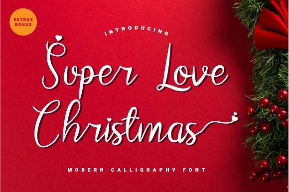 Super Love Christmas: A Romantic Script Typeface for Editors