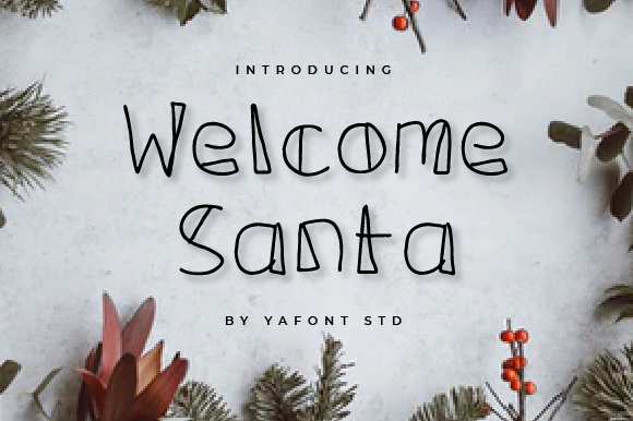 Welcome Santa: A Festive Handwritten Font for Business